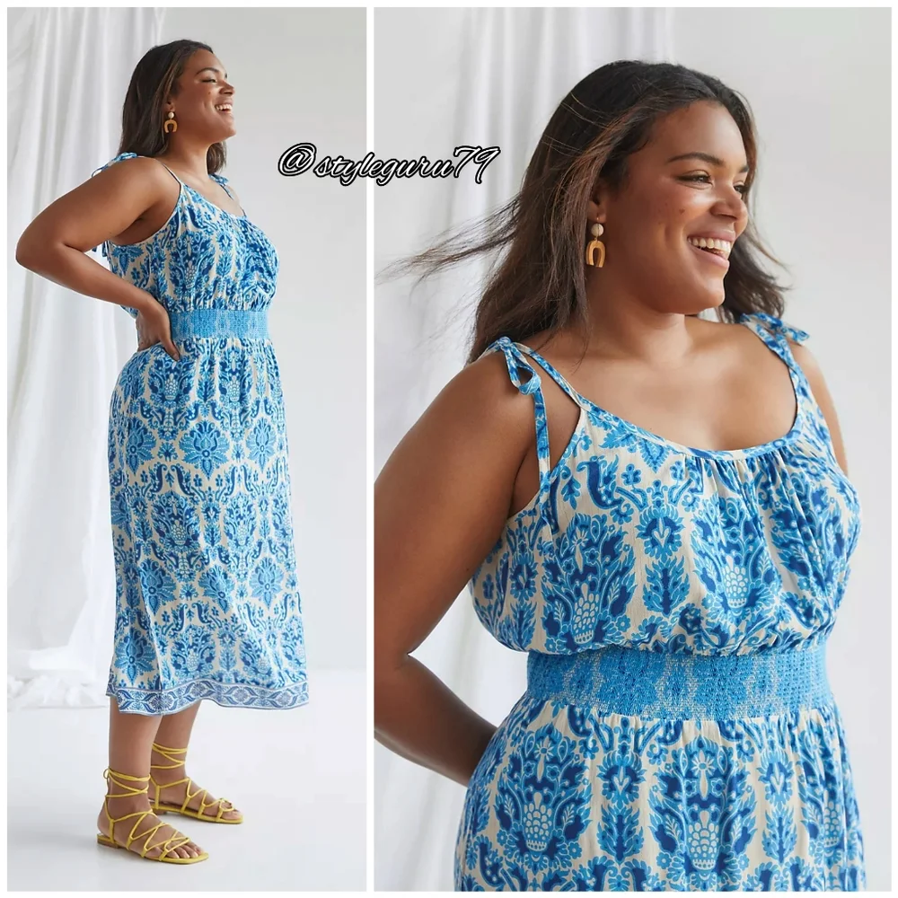 NWT, Anthropologie, Baroque Maxi Dress